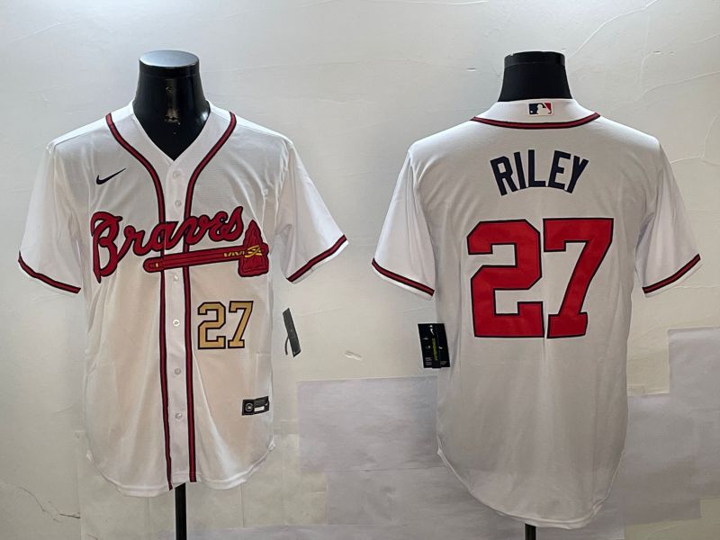 Men Atlanta Braves #27 Riley White Game 2024 Nike MLB Jersey style 1->los angeles clippers->NBA Jersey